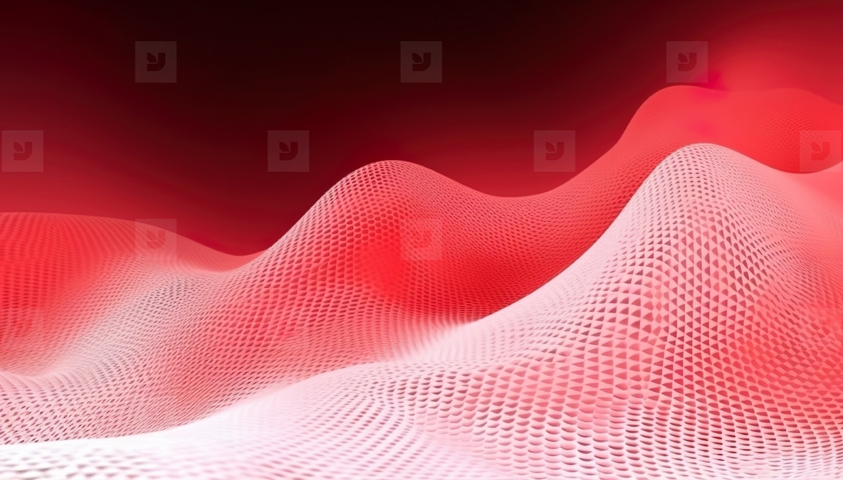 Abstract dot red wave pattern screen gradient background, techno