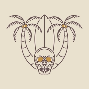 Aloha Summer Skull 2
