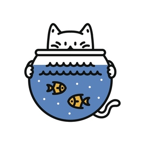 Fish Bowl Cat