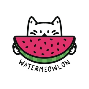 Watermeowlon Watermelon Cat
