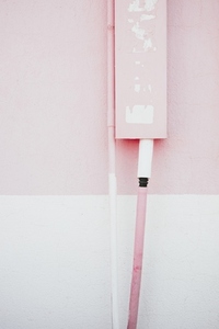 Pale pink urban wall