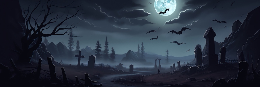 Banner of halloween background