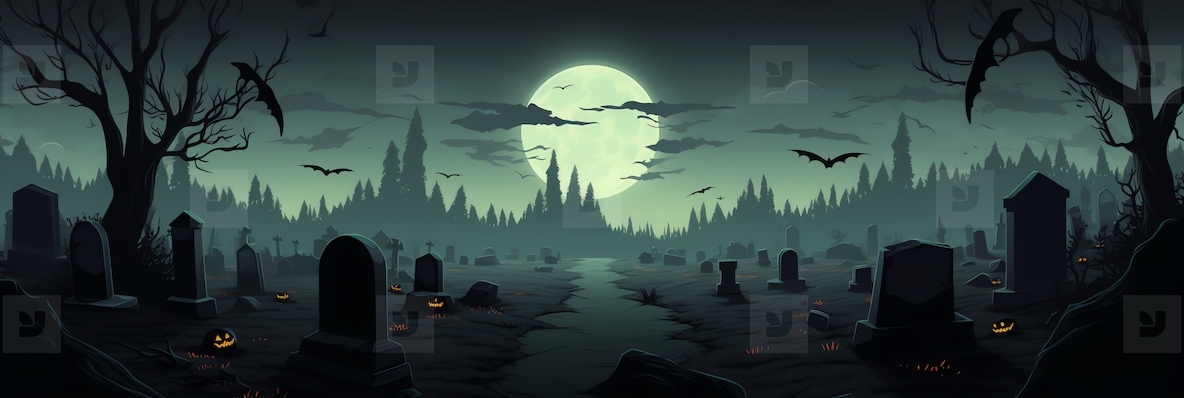 Banner of halloween background