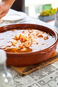 Spanish traditional food shrimp