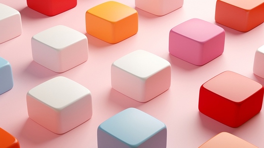 colorful isometric squares 1