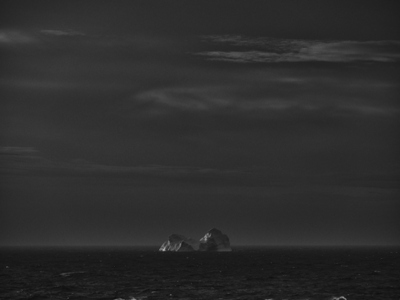 Mysterious isolated iceberg on dark sea Antarctic Peninsula Weddell Sea Antarctica