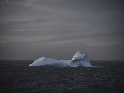 Iceberg formation on ocean surface off Antarctic Peninsula Weddell Sea Antarctica