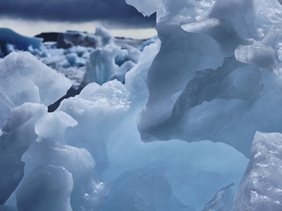 Close up melting ice formation Antarctic Peninsula Weddell Sea Antarctica