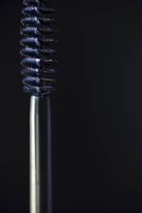 Extreme close up of mascara wand