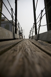 Close up of empty boardwalk