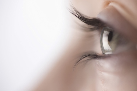 Extreme close up of young woman eye