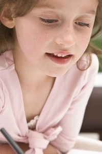 Close up of a young girl