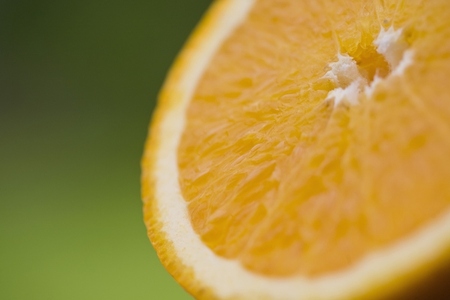 Detail of half of an orange