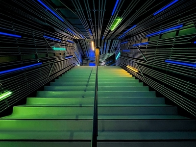 Cyberpunk staircase