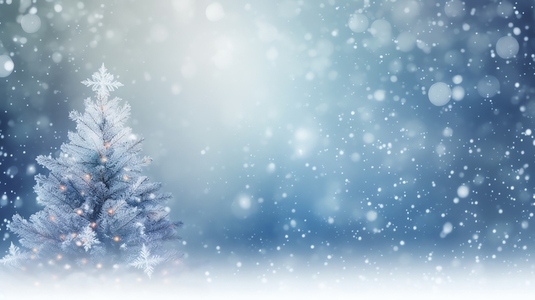 Abstract blurred snow background