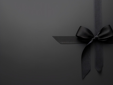 Black ribbon for gift box