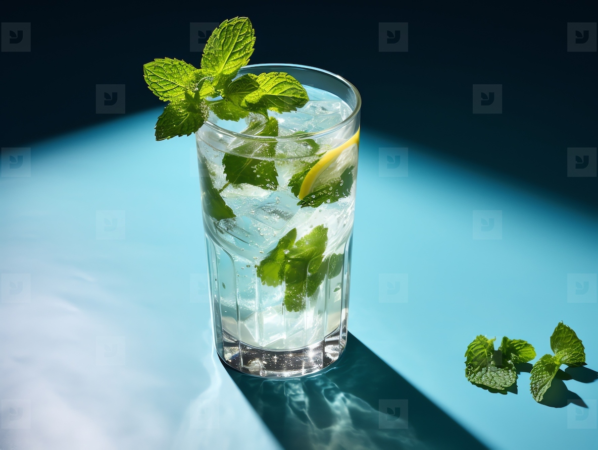 Cocktail with fresh lime