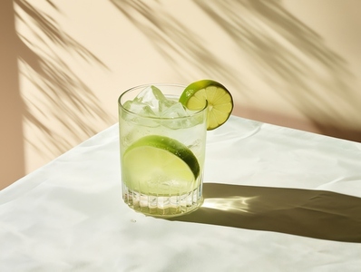 Cocktail with fresh lime