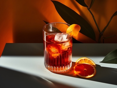 Cocktail with gin and vermouth