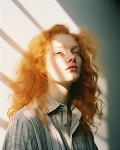 Portrait of red hair female