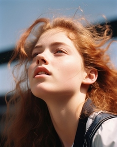 Portrait of red hair female