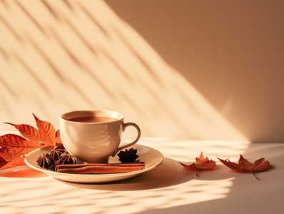 Coffee in autumn concept