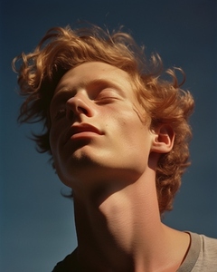 Portrait of young male model