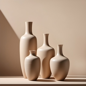 Four different ceramic vases in