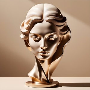 Sculpture of beautiful woman hea