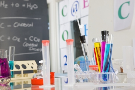 Test tubes in Chemistry classroom
