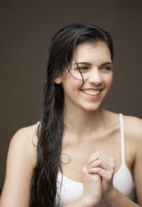 Portrait of a smiling young woman