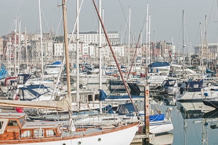 Boats in Ramsgate Harbour Kent United Kingdom