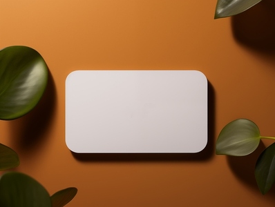 Mockup of white business paper card