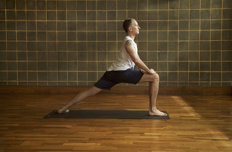 Mature Man Practicing Yoga