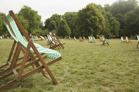 Deck Chairs in St  James s Park