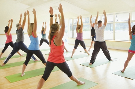 Group of People at Yoga Class