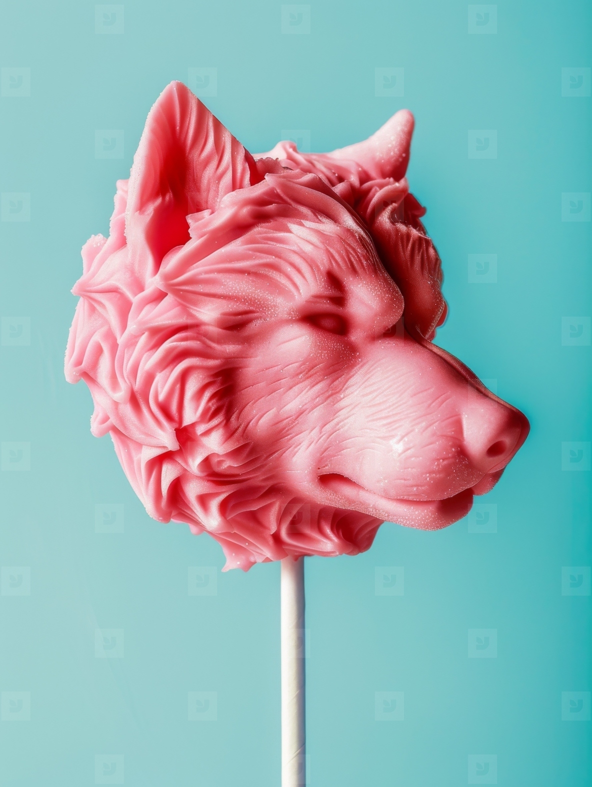 Lollipop in the shape of wolf