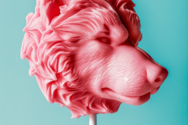 Lollipop in the shape of wolf