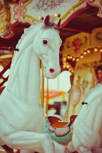 White Carousel Horse