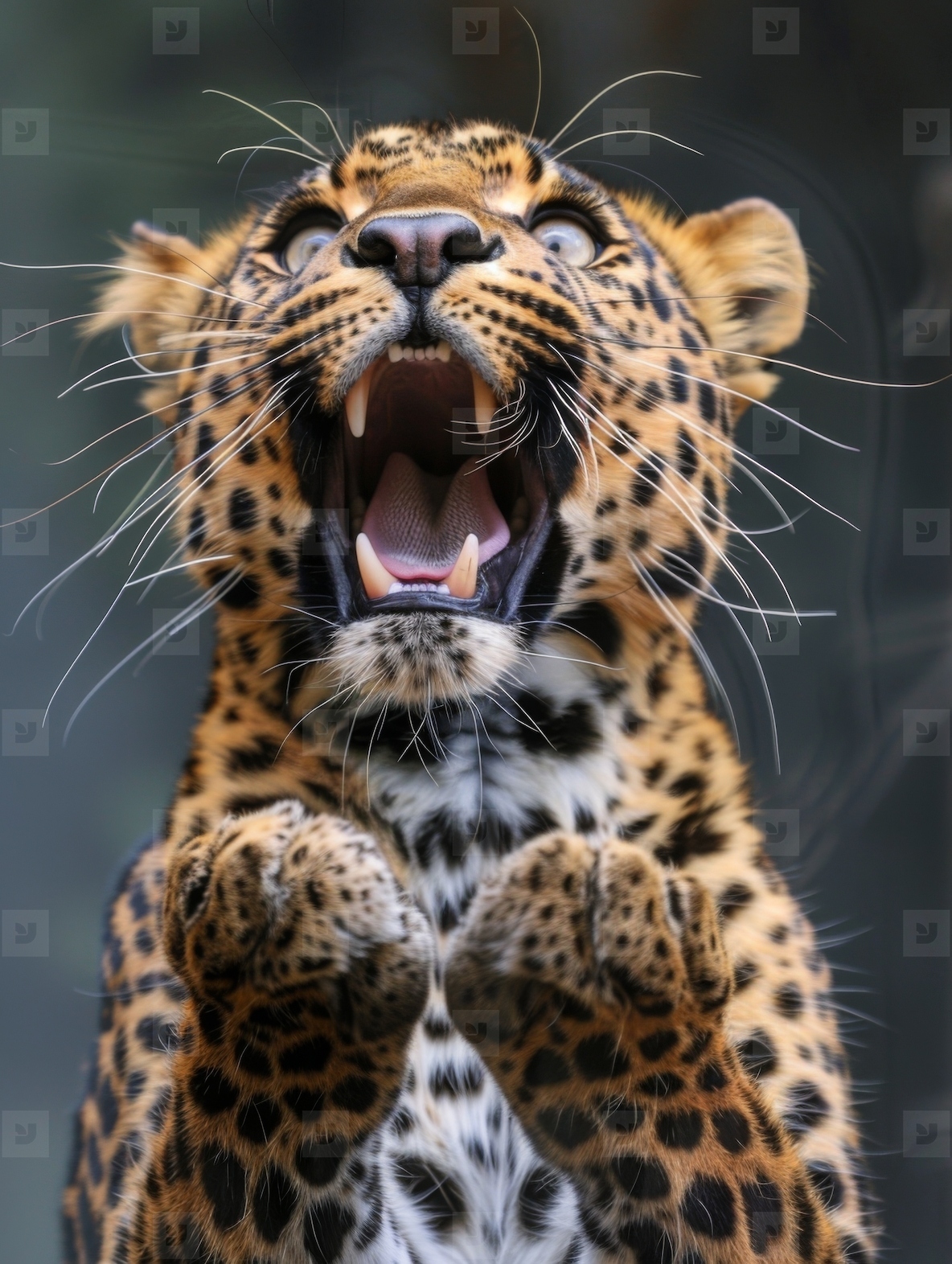 Very Surprised Leopard With Open Mouth Stock Photo 300102 Very Surprised Leopard With Open Mouth Stock Photo 300102