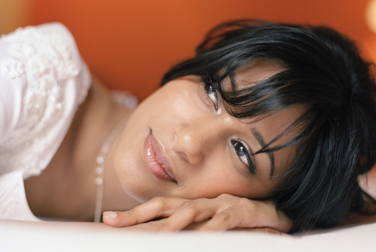 Portrait of a young bride