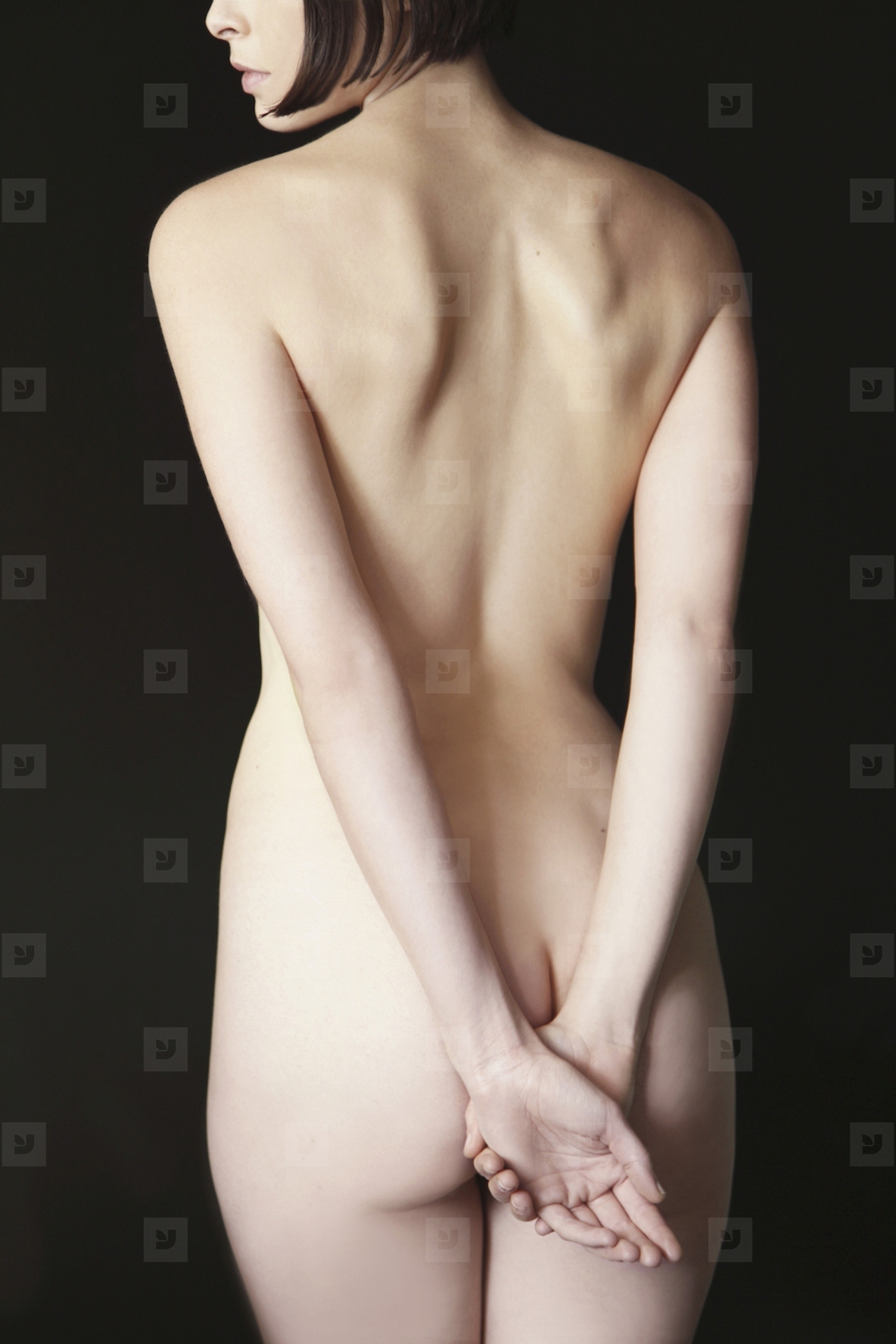 Back view of a nude woman