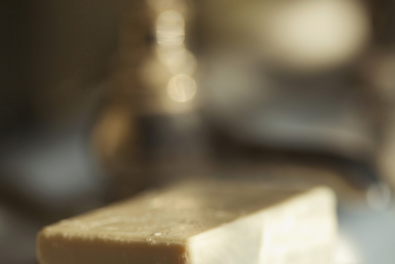 Close up of a bar of soap