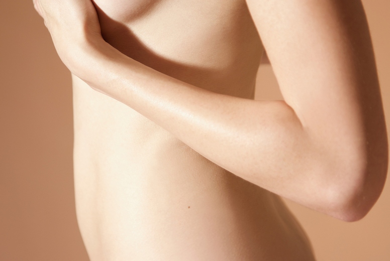 Close up of a nude woman