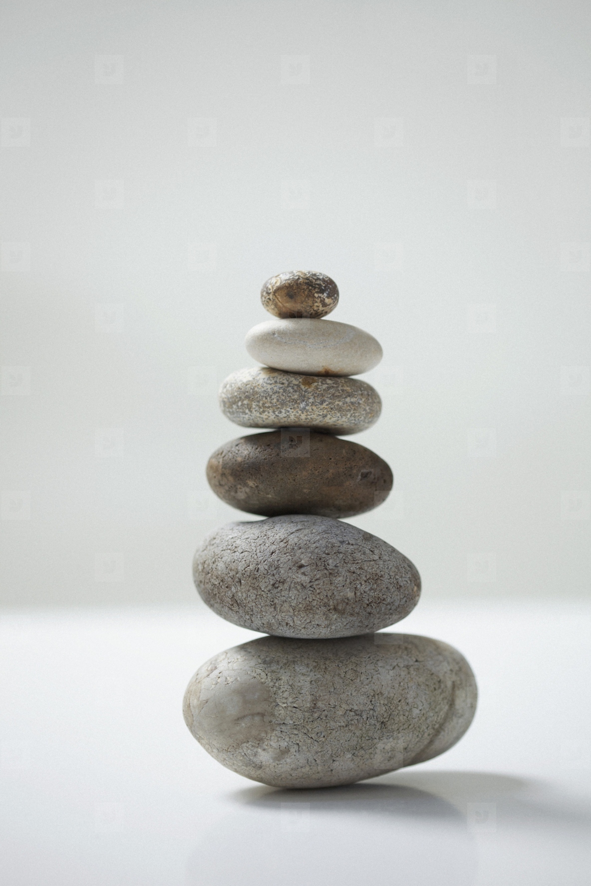 Stack of Various Size Pebbles