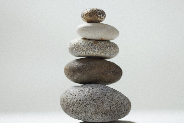 Stack of Various Size Pebbles