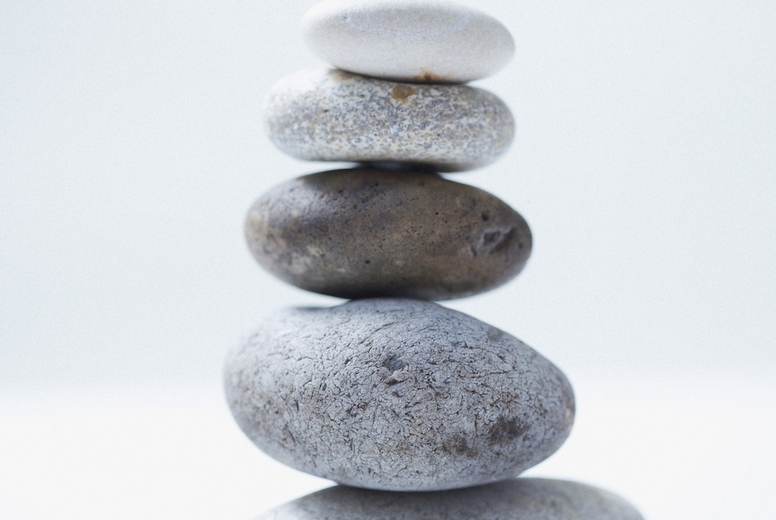 Stack of Various Size Pebbles