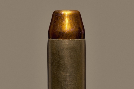 Close up of single 44 magnum bullet cartridge Close up of single 44 magnum bullet cartridge