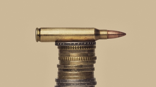 Euro Defense Spending still life of bullet cartridge