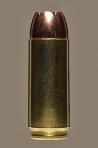 Close up studio shot 50 bullet cartridge Close up studio shot 50 bullet cartridge